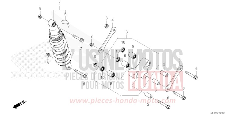 KISSEN, HINTEN von Hornet 750 MAT BALLISTIC BLACK METALLIC (NHA86) von 2025